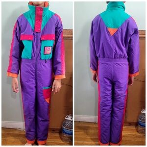 SKITIQUE 80's 90's unisex ski suit vintage size 12